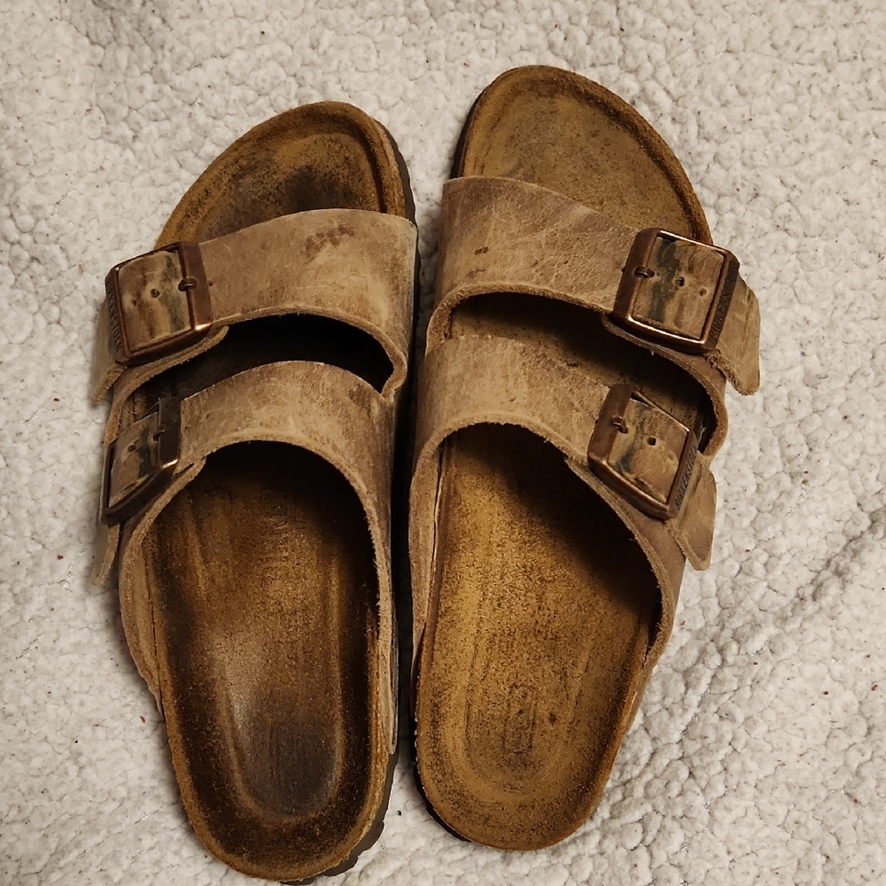 Brown Double Strap Sandals